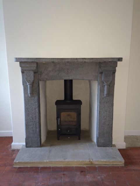 Blue Lias fireplace in Street